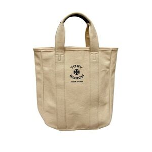 NWOT Tory Burch Limited Edition Cream Mercer Street Canvas Medium Tote Bag
